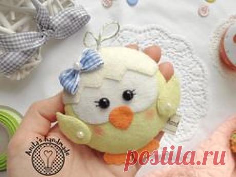 Filcowy kurczaczek / Felt chicken  #filc #felt #fieltro #feltro #kurczaczek #kurczak #chicken #wielkanoc #easter #handmade #anitashandmade