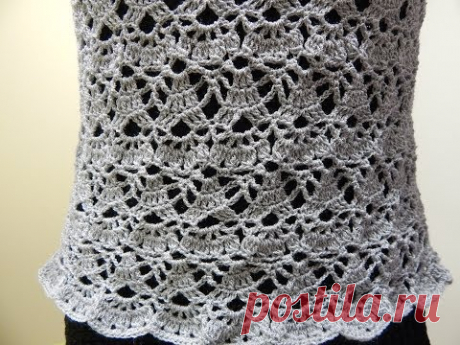 Blusa Gris Crochet parte 2 de 2 - YouTube