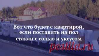 Вот что будет с квартирой, если поставить на пол стакан с солью и уксусом  