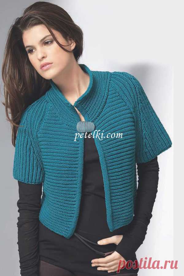 Жакет реглан с короткими рукавами.
Размеры: 40 (44, 48).