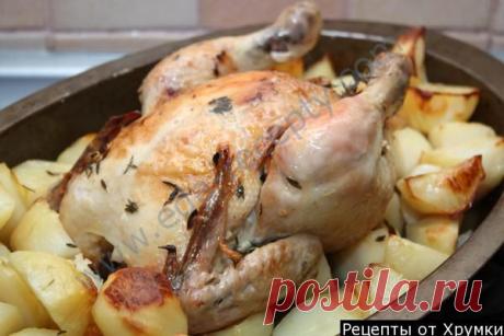Курица запеченная с картофелем и тимьяном