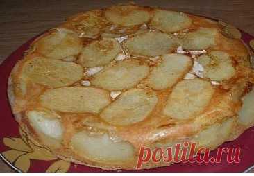 Заливной пирог из картофеля с мясом — Готовим дома