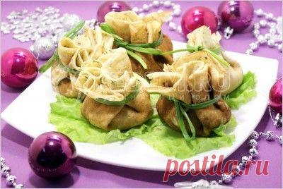 Закуска «Волшебные мешочки от Снегурочки» – Рецепты. Новогодние рецепты 2016. Новогодние закуски