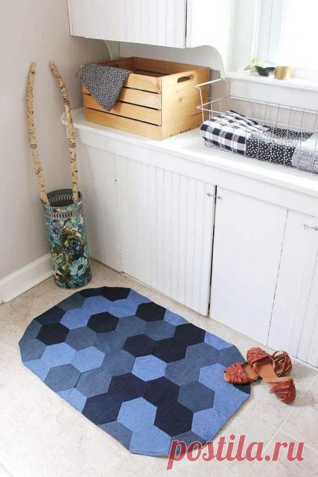 Коврик из старых джинсов: мастер-класс