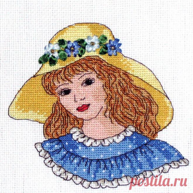 Женские образы в вышивке, смешанная техника, крест + ленты | ВЕРА БУРОВА, канал про вышивку | Яндекс Дзен