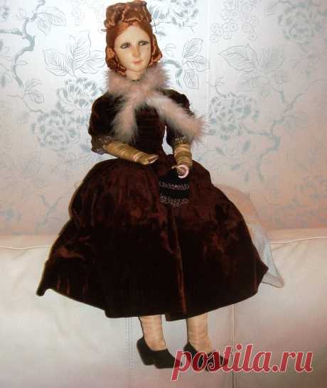 Boudoir doll in her original clothing from mychoice on Ruby Lane