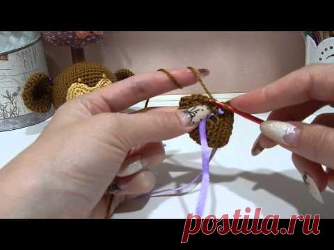 ♥♥♥ Обезьянка- вяжем УШКИ ♥♥♥