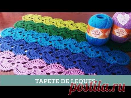 Criações em Crochê: Tapete de Leques | Luciana Ponzo