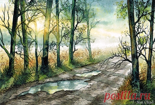 San Chad, Сан Чад - графика ученого, философа, поэта.