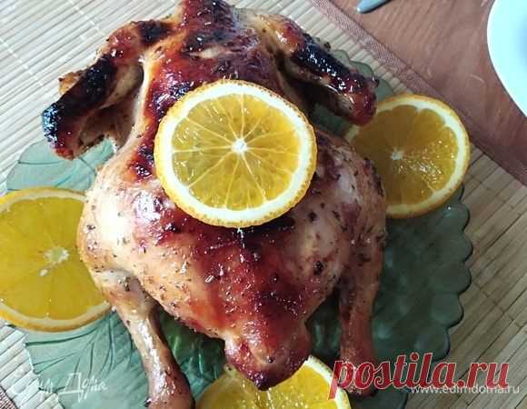 Курица в медово-цитрусовом маринаде. Ингредиенты: курица, соль, апельсины