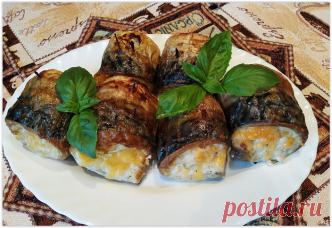Невероятно вкусные рулетики из скумбрии с сыром и лимоном!