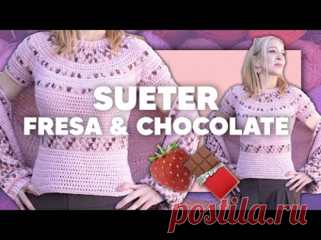 Como tejer un SUETER A CROCHET 🍫🍓 Súper Fácil en TEJER ES DE GUAPAS