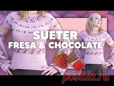 Como tejer un SUETER A CROCHET 🍫🍓 Súper Fácil en TEJER ES DE GUAPAS