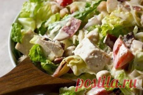 шеф-повар Одноклассники: Итальянский шопский салат со сливочно-чесночной заправкой