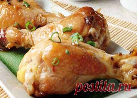 Куриные ножки с овощами на пару