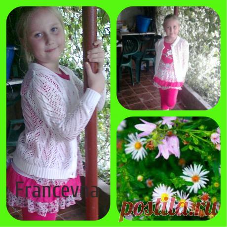 ажурная кофточка для девочки