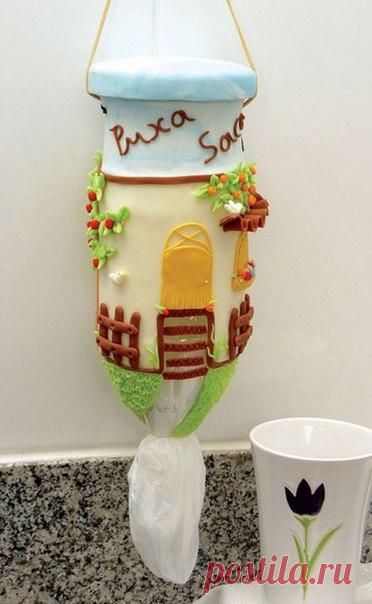 Забавный домик для хранения пакетов — Сделай сам, идеи для творчества - DIY Ideas