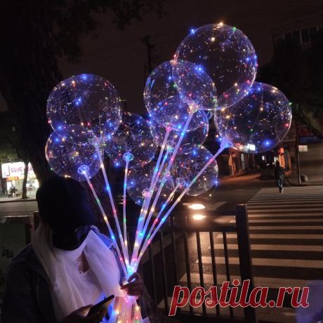 10 шт. светодиодный шар прозрачный globos cumpleanos infantiles Свадьба День Рождения украшения дети взрослые BOBO orbs воздушные шары купить на AliExpress