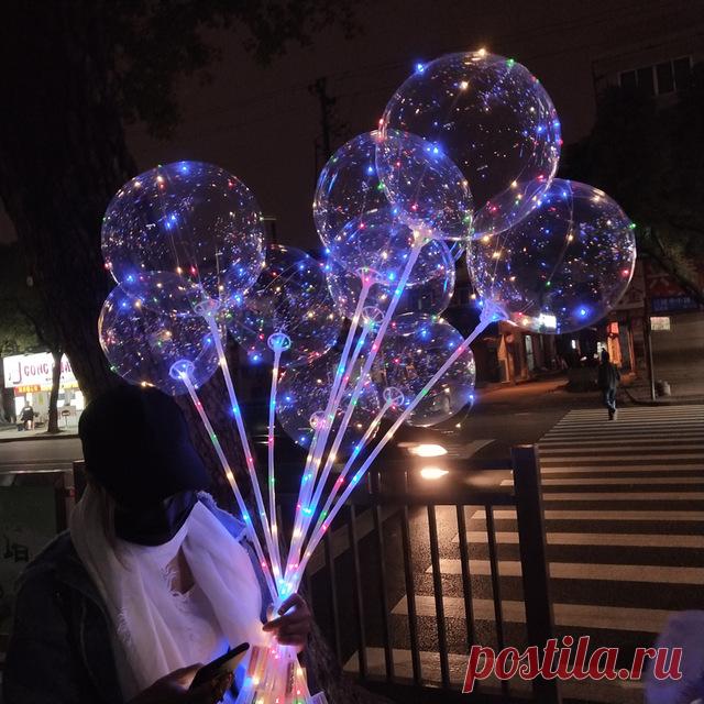 10 шт. светодиодный шар прозрачный globos cumpleanos infantiles Свадьба День Рождения украшения дети взрослые BOBO orbs воздушные шары купить на AliExpress