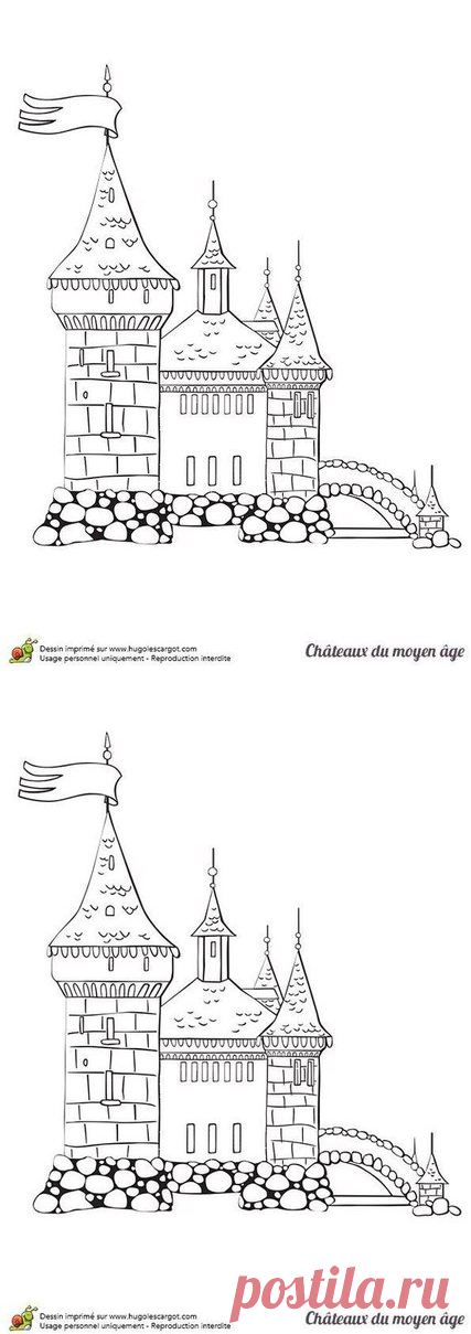ЗАМКИ В РАСКРАСКАХ