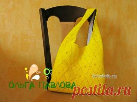 Вязаная сумочка из капронового шнура.