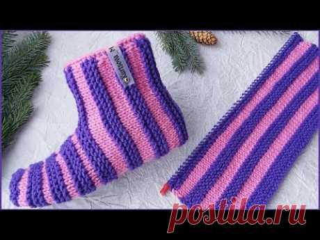 Следки - сапожки для дома. БЫСТРО и ПРОСТО. Подробный мастер - класс.