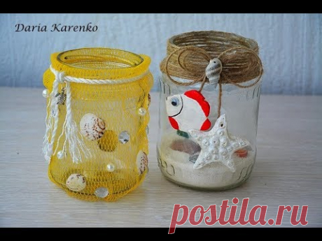 DIY Летний декор. Ваза из подручных материалов своими руками