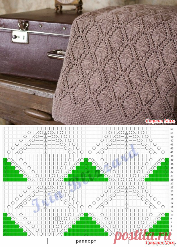 Двухсторонний узор спицами