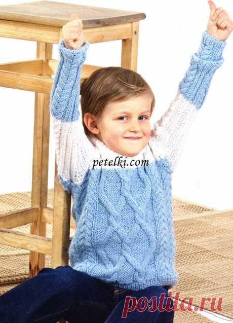 Свитер для мальчика спицами: вязаные модели на 1-2 года, 5-6 лет