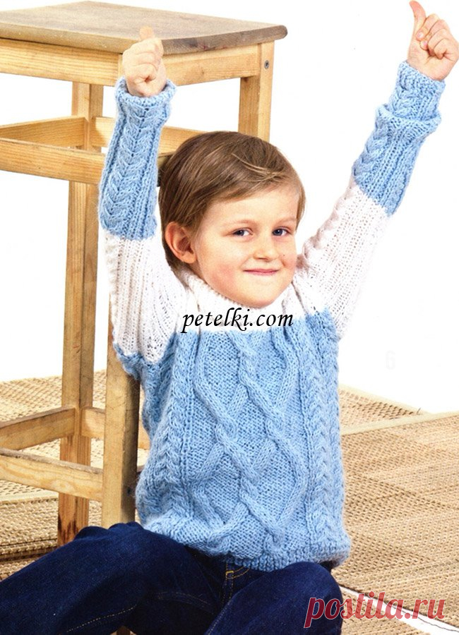 Свитер для мальчика спицами: вязаные модели на 1-2 года, 5-6 лет