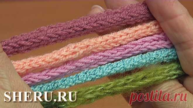 Простой шнур спицами Урок 93 Knitted Cord 
Вязаный шнур на спицах Вы научитесь выполнять на этом уроке. Шнур вяжется очень просто и его выполнение доступно даже начинающей вязальщице. Получается шнур объемный и красивый. Вы его можете использовать, как пояс, как ручку для сумки, так и для создания полотен в технике ирландского или гипюрного кружева. Приятного Вам просмотра!