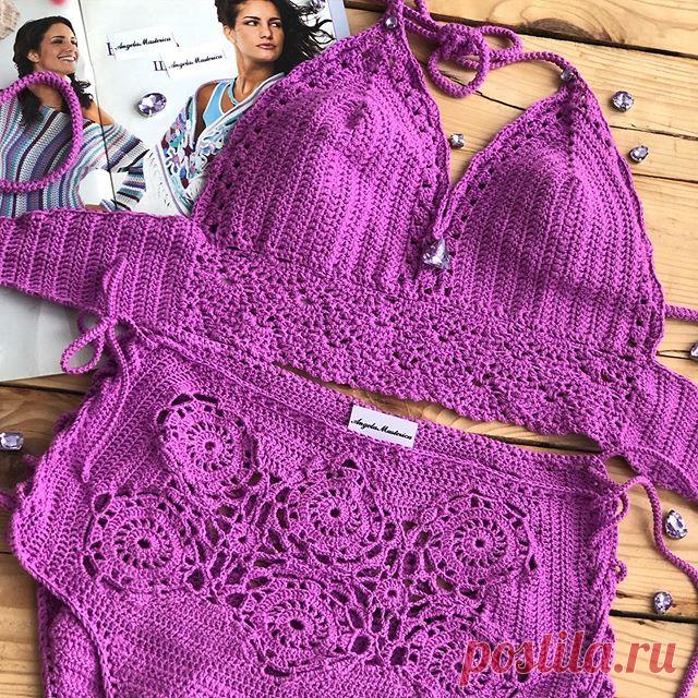 Купальник вязаный swimsuit crochetting crocheted crochet boho vintage