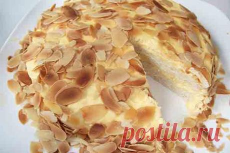 Торт миндальный - рецепт на vse-o-ede-online.ru Очень вкусный и нежный на вкус торт миндальный. Готовится этот рецепт без использования пшеничной муки. Коржи для торта получаются очень вкусными и ароматными