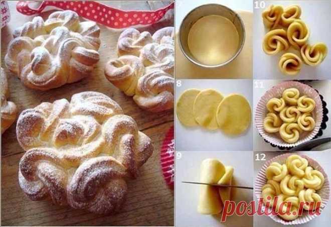 Воздушные кружевные булочки