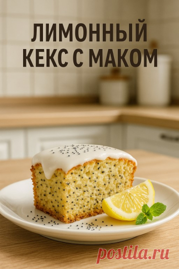 Лимонный кекс с маком. Летнее настроение на вашей кухне! Этот кекс —... | Интересный контент в группе Десертомания