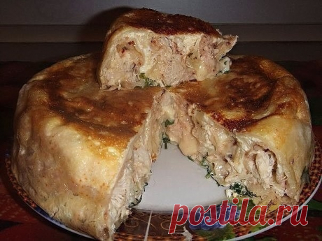 Подборка самых сытных пирогов
 
1. Пирог с мясом "Легче не бывает"
 
Ингредиенты:
- 2 яйца
- 0.5 ч. ложка соли
- 1 стакан муки
- 1 стакан кефира
- 0.5 ч. ложка соды
Начинка:
- 300 гр фарша
- 2-3 луковицы, порезать кубиками
- соль, перец — по вкусу
 
Приготовление:
Кефир перемешиваем с содой и оставляем минут на 5. Затем добавляем остальные ингредиенты и хорошо перемешиваем. Смазываем форму маслом, посыпаем мукой и выливаем половину теста. Выкладываем подготовленную начинку...