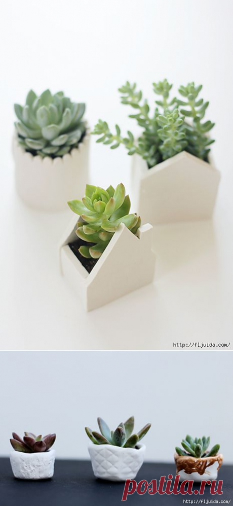 ОРИГИНАЛЬНЫЕ ГОРШОЧКИ ДЛЯ СУККУЛЕНТОВ ИЗ ГЛИНЫ..