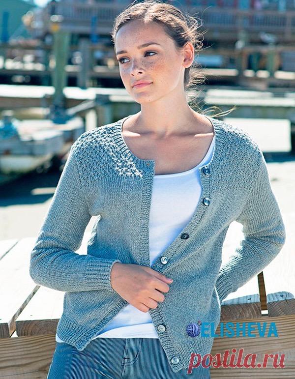 Женский кардиган с рельефным узором спицами от Berroco | Блог elisheva.ru