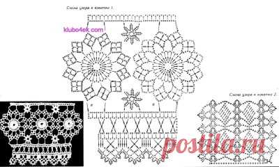 Вязание крючком кокетки. Кружевная кокетка