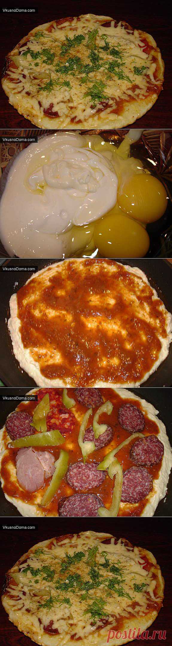 Пицца на сковородке за 10 минут / Домашние рецепты. Готовим дома вкусно!