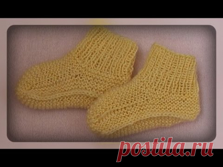 детские, домашние носочки на двух спицах.  вязание спицами