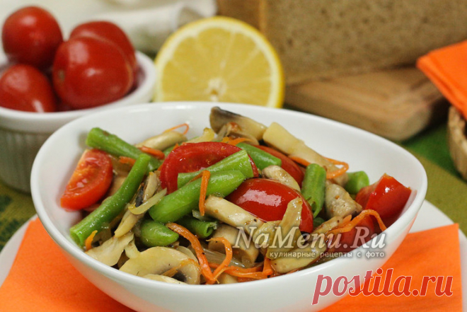 Салат из замороженной стручковой фасоли, рецепт с фото очень вкусный