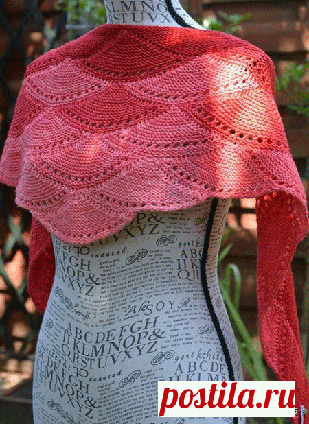 Узор спицами чешуя дракона