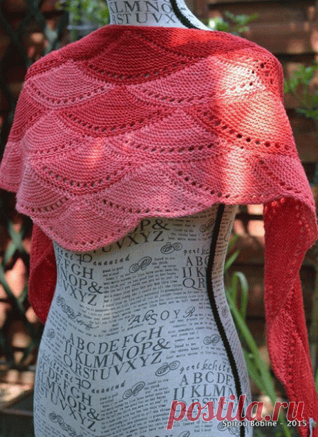 Узор спицами чешуя дракона