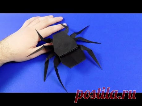 Как сделать паука из бумаги