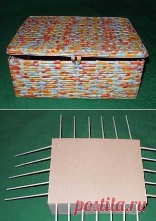 Шкатулки из газет.