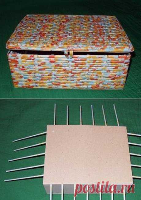 Шкатулки из газет.