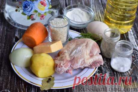 Рецепт: Куриный суп с сырными клецками и рисом на RussianFood.com