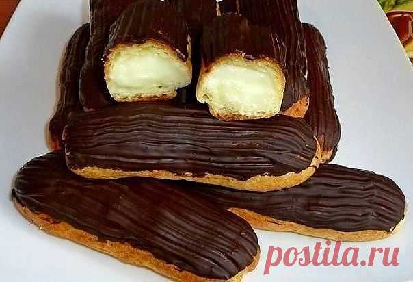 Эклеры - Самые вкусные рецепты