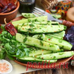 Малосольные огурцы по-новому – бесподобный грузинский рецепт - Пошаговый рецепт с фото |  Закуски Одно только слово «по-грузински» уже делает любое блюдо безумно привлекательным. Так и хочется скорее познать это кавказское кулинарное чудо и что же